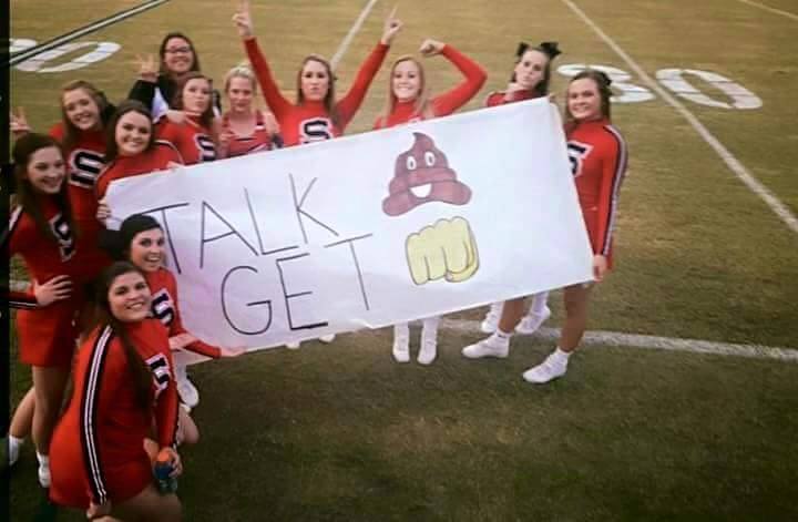 Etx Cheerleaders Criticized For Poster At Football Rivalry Game Cbs19 Tv